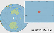 Savanna Style Location Map of the area around 50° 39' 49" S, 130° 58' 29" E