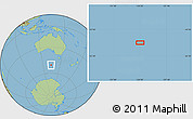 Savanna Style Location Map of the area around 50° 39' 49" S, 134° 22' 30" E