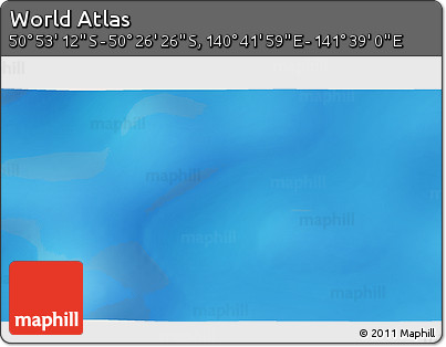 Physical 3D Map of the Area around 50° 39' 49" S, 141° 10' 30" E