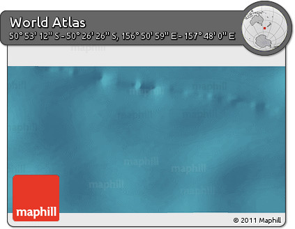 Satellite 3D Map of the Area around 50° 39' 49" S, 157° 19' 29" E
