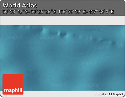 Satellite 3D Map of the Area around 50° 39' 49" S, 157° 19' 29" E