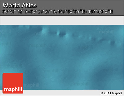 Satellite 3D Map of the Area around 50° 39' 49" S, 157° 19' 29" E
