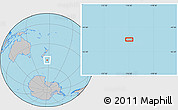 Gray Location Map of the area around 50° 39' 49" S, 176° 52' 30" E
