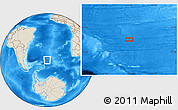 Shaded Relief Location Map of the area around 50° 39' 49" S, 21° 10' 29" W