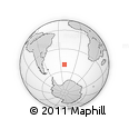 Outline Map of the Area around 50° 39' 49" S, 22° 1' 29" W, rectangular outline