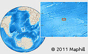 Shaded Relief Location Map of the area around 50° 39' 49" S, 4° 10' 30" W