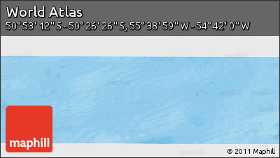 Physical Panoramic Map of the Area around 50° 39' 49" S, 55° 10' 29" W
