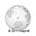 Outline Map of the Area around 50° 39' 49" S, 70° 37' 30" E, rectangular outline