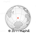 Outline Map of the Area around 50° 39' 49" S, 71° 28' 29" E, rectangular outline