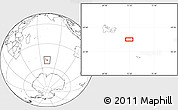Blank Location Map of the area around 50° 39' 49" S, 72° 19' 29" E
