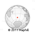 Outline Map of the Area around 50° 39' 49" S, 72° 19' 29" E, rectangular outline