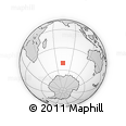Outline Map of the Area around 50° 39' 49" S, 73° 10' 30" E, rectangular outline