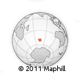 Outline Map of the Area around 50° 39' 49" S, 74° 52' 30" E, rectangular outline