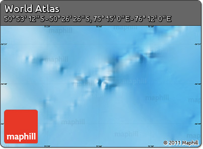 Physical Map of the Area around 50° 39' 49" S, 75° 43' 29" E