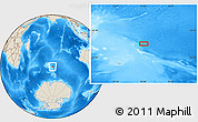 Shaded Relief Location Map of the area around 50° 39' 49" S, 76° 34' 29" E