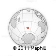 Outline Map of the Area around 50° 39' 49" S, 76° 34' 29" E, rectangular outline