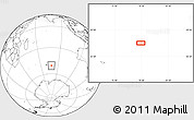 Blank Location Map of the area around 50° 39' 49" S, 78° 16' 30" E