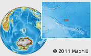 Physical Location Map of the area around 50° 39' 49" S, 78° 16' 30" E