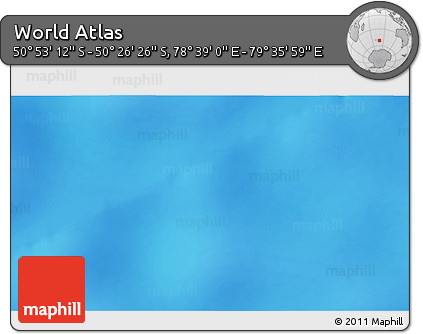 Physical 3D Map of the Area around 50° 39' 49" S, 79° 7' 30" E