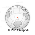 Outline Map of the Area around 50° 39' 49" S, 80° 49' 29" E, rectangular outline