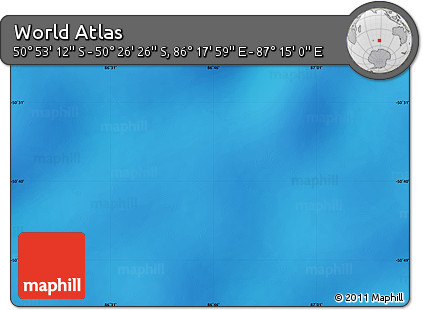 Shaded Relief Map of the Area around 50° 39' 49" S, 86° 46' 30" E