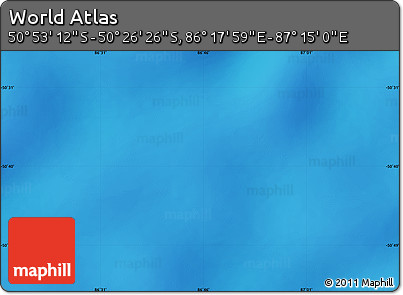 Shaded Relief Map of the Area around 50° 39' 49" S, 86° 46' 30" E