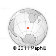 Outline Map of the Area around 50° 39' 49" S, 9° 25' 30" E, rectangular outline