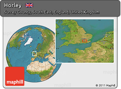 Satellite Location Map of Horley
