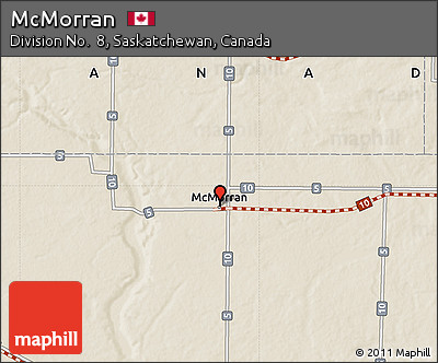 Shaded Relief Map of McMorran