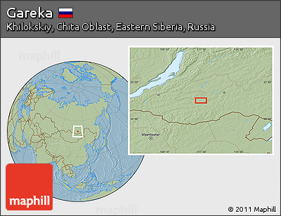Savanna Style Location Map of Gareka, hill shading