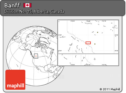 Blank Location Map of Banff