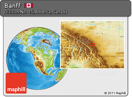 Physical Location Map of Banff