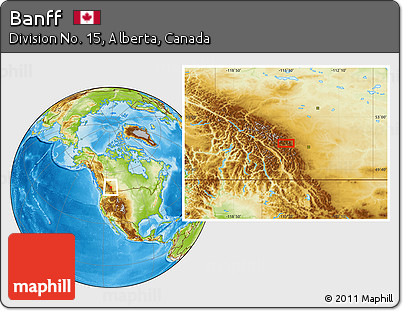 Physical Location Map of Banff
