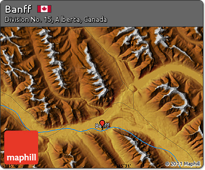 Physical Map of Banff