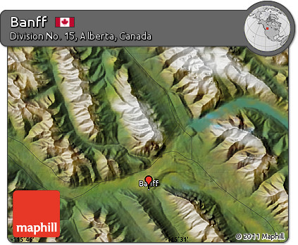Satellite Map of Banff