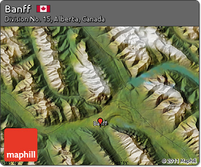 Satellite Map of Banff