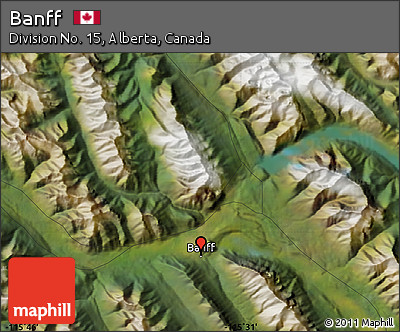 Satellite Map of Banff