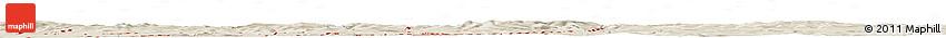 Shaded Relief Horizon Map of the Area around 51° 19' 36" N, 120° 46' 30" E
