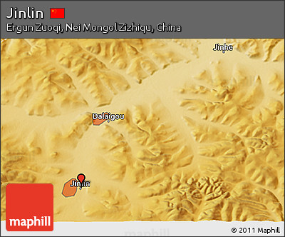 Physical 3D Map of Jinlin