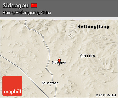 Shaded Relief 3D Map of Sidaogou