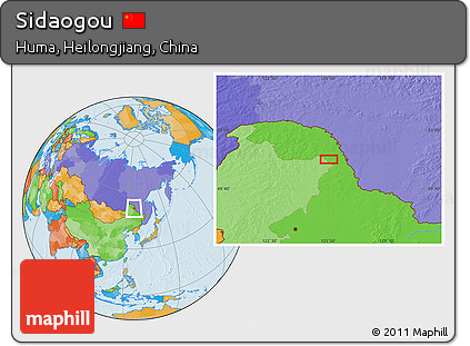 Political Location Map of Sidaogou