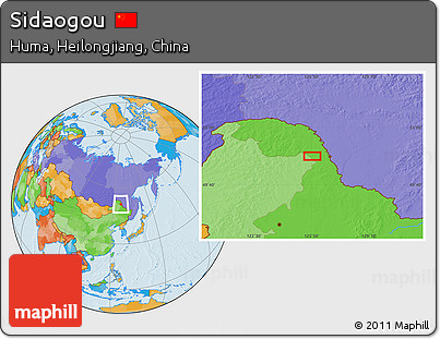 Political Location Map of Sidaogou
