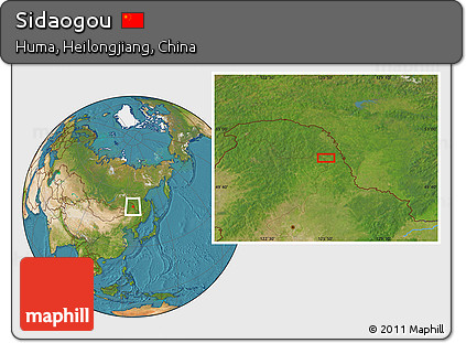 Satellite Location Map of Sidaogou