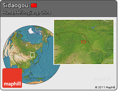 Satellite Location Map of Sidaogou