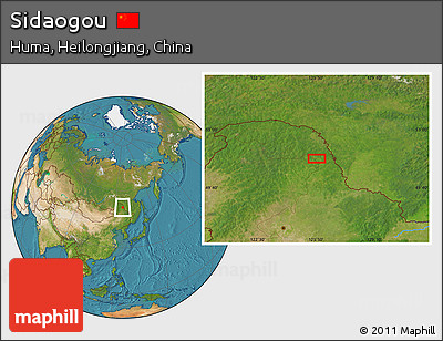 Satellite Location Map of Sidaogou