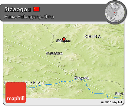 Physical Panoramic Map of Sidaogou