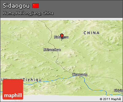 Physical Panoramic Map of Sidaogou