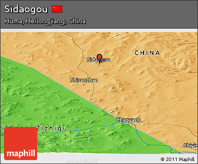 Political Panoramic Map of Sidaogou
