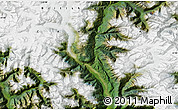 Satellite Map of the area around 51° 19' 36" N, 125° 43' 29" W