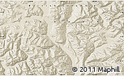 Shaded Relief Map of the area around 51° 19' 36" N, 125° 43' 29" W